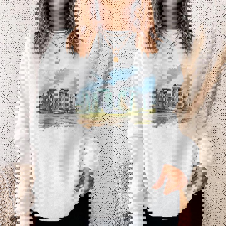 Stonehenge イギリス土産 ストーンヘンジ。 長袖tシャツ スウェットシャツ 彼女への贈り物