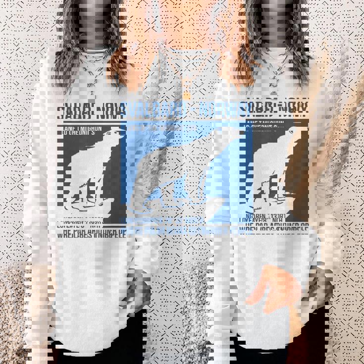 Svalbard ノルウェー ポーラーベア ロングイヤービーン スピッツベルゲン オーロラ スウェットシャツ 彼女への贈り物