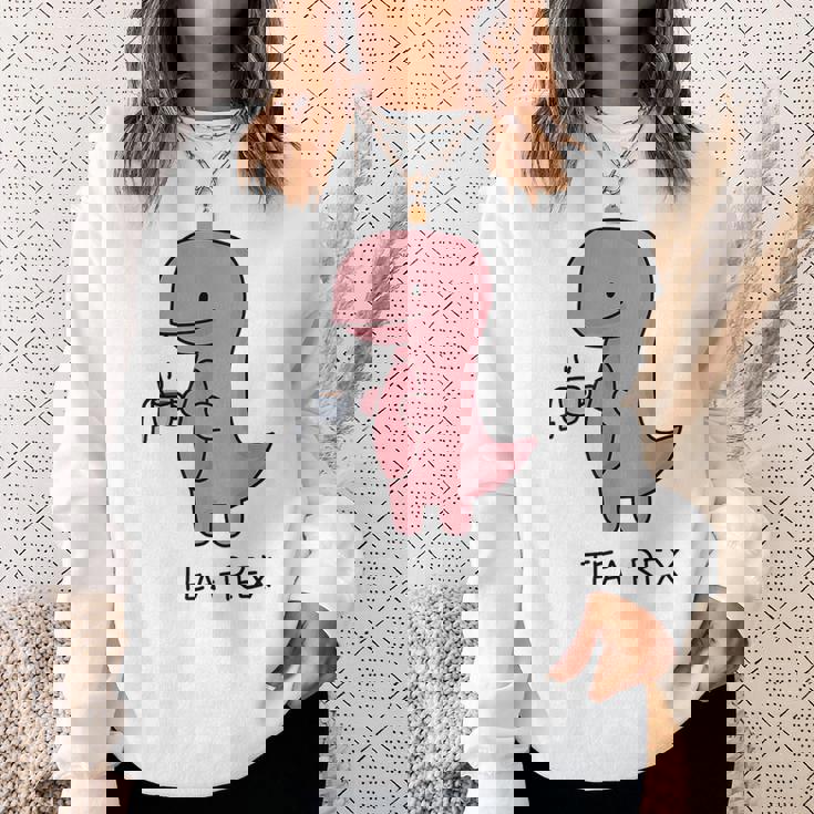 Tea Rex ユーモラスパン。 スウェットシャツ 彼女への贈り物