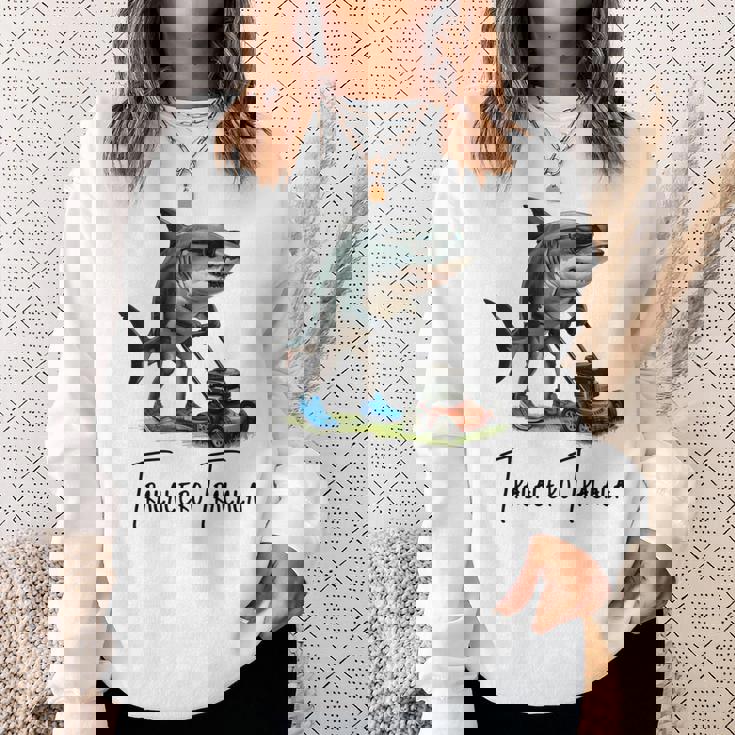 Tralalero Tralala Brain Red hark Meme 長袖tシャツ スウェットシャツ 彼女への贈り物