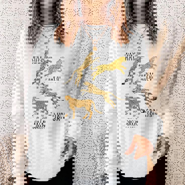 Type Of Cheetahs Breeds Collection、チータープリント、ビッグキャット スウェットシャツ 彼女への贈り物