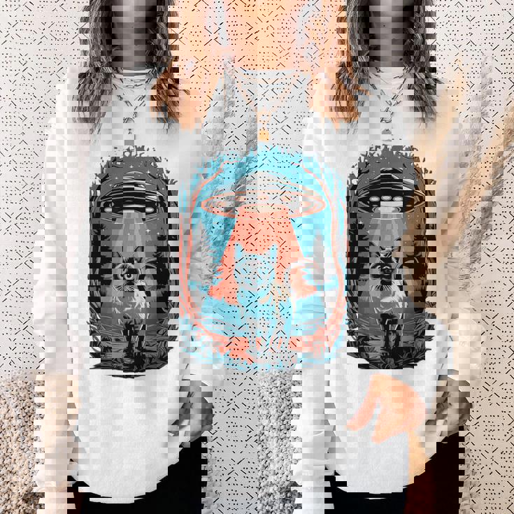 Ufo 猫誘拐 星空の下で スウェットシャツ 彼女への贈り物