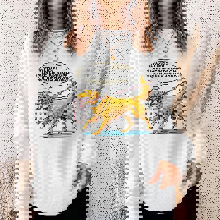 Walkies 犬の散歩 ゴールデンレトリバー 面白い犬好きデザイン スウェットシャツ 彼女への贈り物