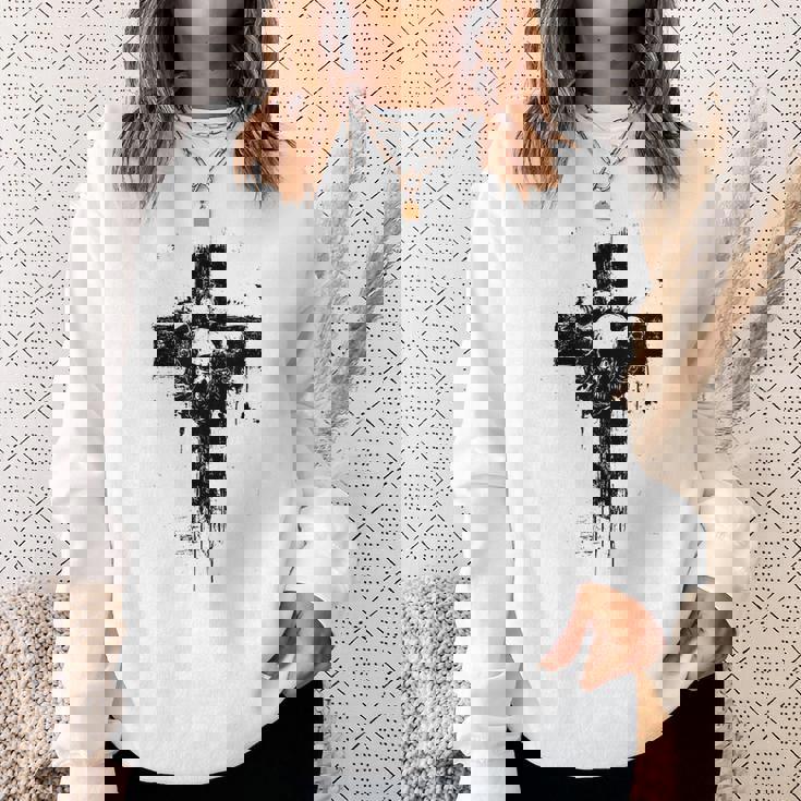 Witchyibes クロス ゴシック 美的 オカルトアート スウェットシャツ 彼女への贈り物