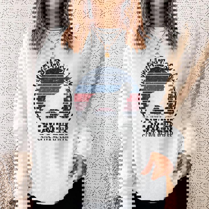 Work Hardo Dog Have Life 面白いレトロキャバリア スウェットシャツ 彼女への贈り物