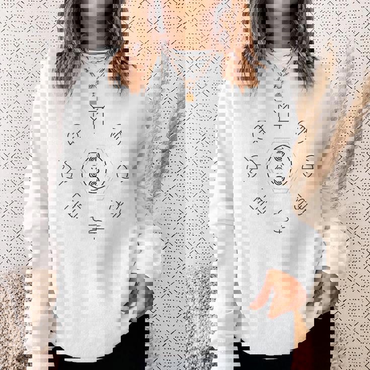 「まんなか／とほかみえみため」 あうわ 黒文字 ホツマ ヲシテ とほかみえひため 言霊 かっこいい 地味めバックプリント スウェットシャツ 彼女への贈り物