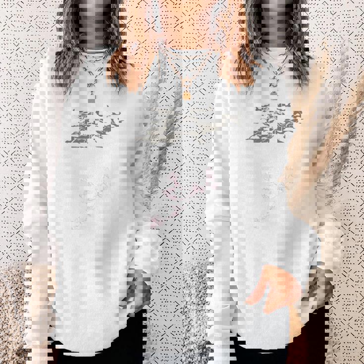 「麒麟に似た雲／とほかみえみため」 言霊 ホツマ文字 ヲシテ文字 とほかみゑひため 龍神 開運 お守り バックプリント 長袖tシャツ スウェットシャツ 彼女への贈り物