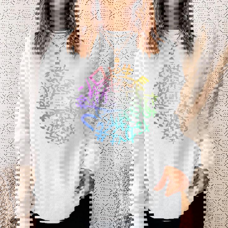 【あなたより長く 短歌ロゴ】 スウェットシャツ 彼女への贈り物