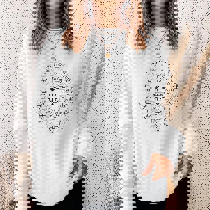 【カタカムナ 第6首】神代文字 スピリチュアル 言霊 癒し ヒーリング 面白い おもしろ お守り 開運 古代 文字 スウェットシャツ 彼女への贈り物