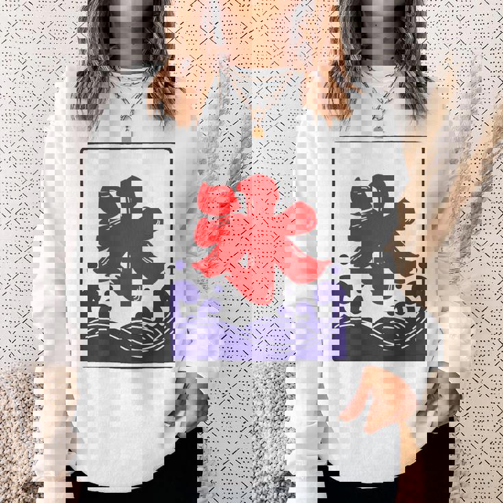 【バックプリント・背中側】氷 のれん 夏（氷屋 かき氷）お祭り 露店 夜店 漢字 文字 昭和レトロ 和柄 イラスト スウェットシャツ 彼女への贈り物