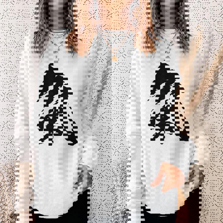 【氣】一文字 漢字 日本語 毛筆 書道 筆文字 言葉 和柄 日本 かっこいい お土産 海外 おもしろ 面白い 文字入り スウェットシャツ 彼女への贈り物