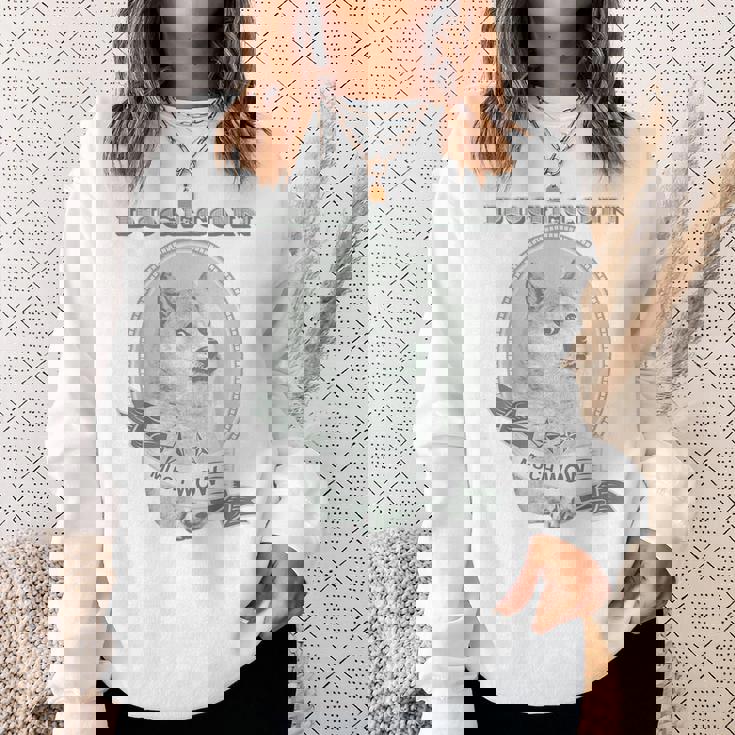 おもしろいいいいどこん 柴犬犬 ドル札 暗号のお金 スウェットシャツ 彼女への贈り物