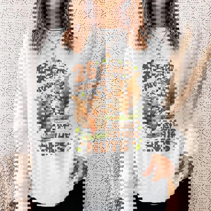 お互いの運転26年 ナッツ26周年 結婚26周年 スウェットシャツ 彼女への贈り物