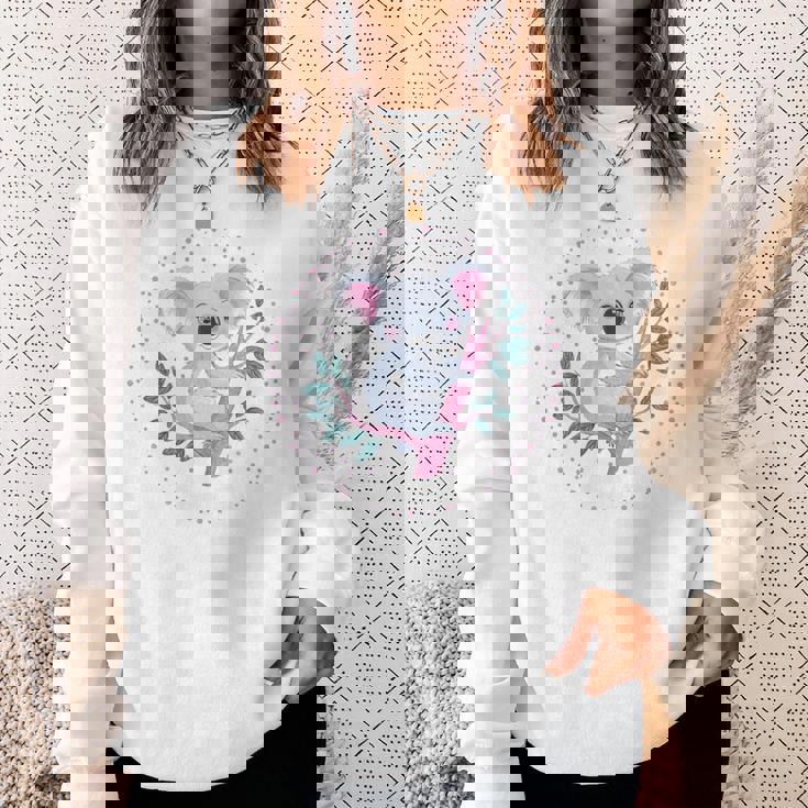 かわいいコアラガール おもしろコアラ 長袖tシャツ スウェットシャツ 彼女への贈り物