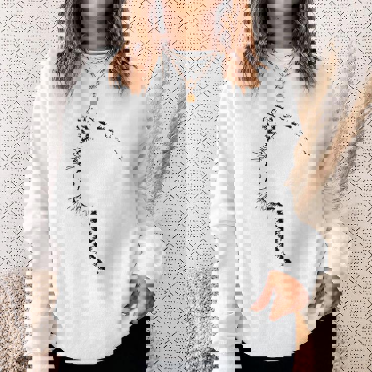 かわいい猫のシルエット スウェットシャツ 彼女への贈り物