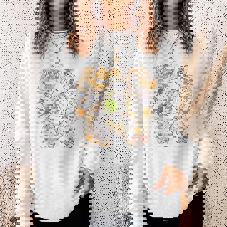 かわいい猫のパンおかしな猫と卵好き。 スウェットシャツ 彼女への贈り物