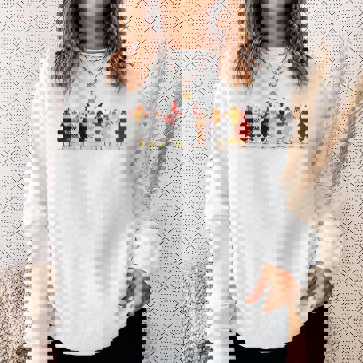 かわいい鶏 洋画 恋 春 パステル スウェットシャツ 彼女への贈り物