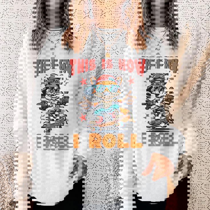 これが私がクールなフォックススケートをスケートボードで転がす方法です スウェットシャツ 彼女への贈り物