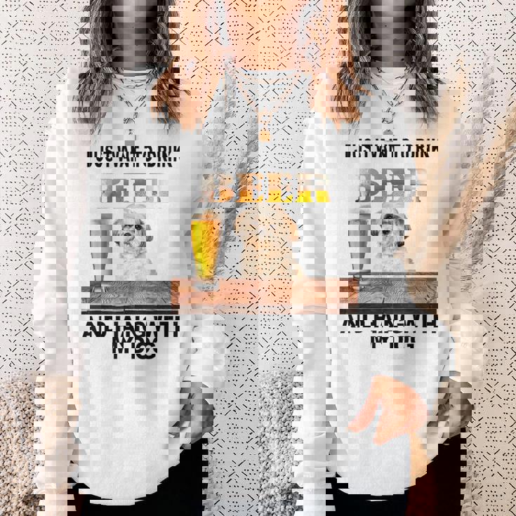 ただビール飲みたい&吊るしw おれのシーズーー スウェットシャツ 彼女への贈り物