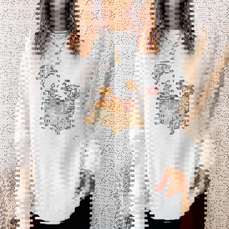 ねこぺん日和 ドーナツたくさん スウェットシャツ 彼女への贈り物