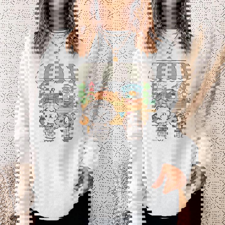 ねこぺん日和 ドーナツワゴン スウェットシャツ 彼女への贈り物