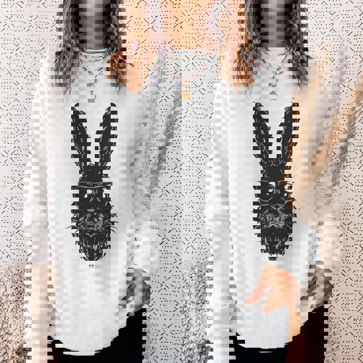 ひげバニーフェイス サングラス付き イースターデー 2024 男性 男の子 子供 スウェットシャツ 彼女への贈り物