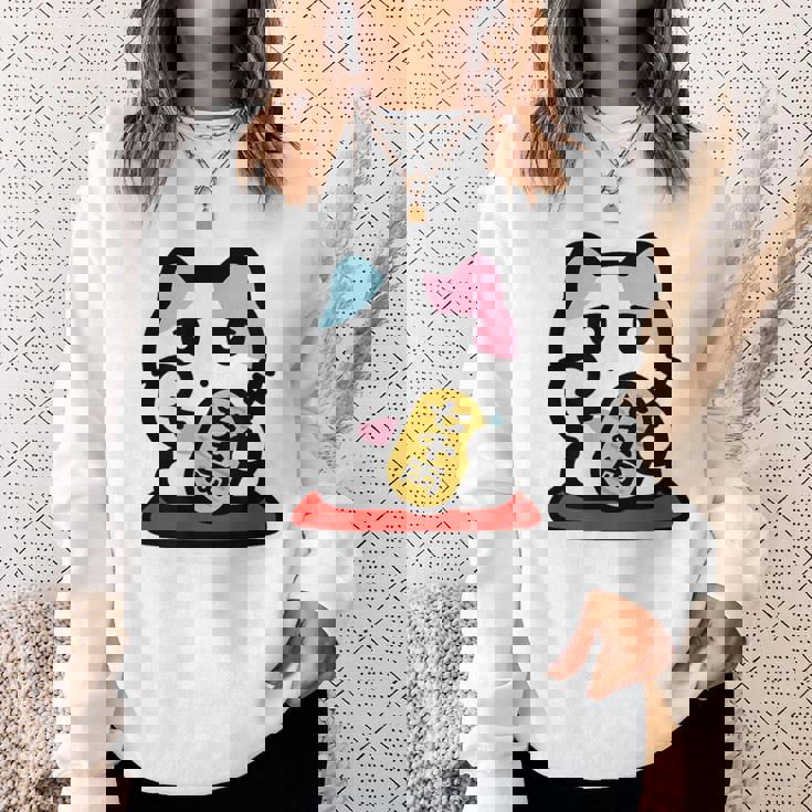 びーえするるる【Bsテレ東公式】まねきねこイラストtシャツ（10色） スウェットシャツ 彼女への贈り物