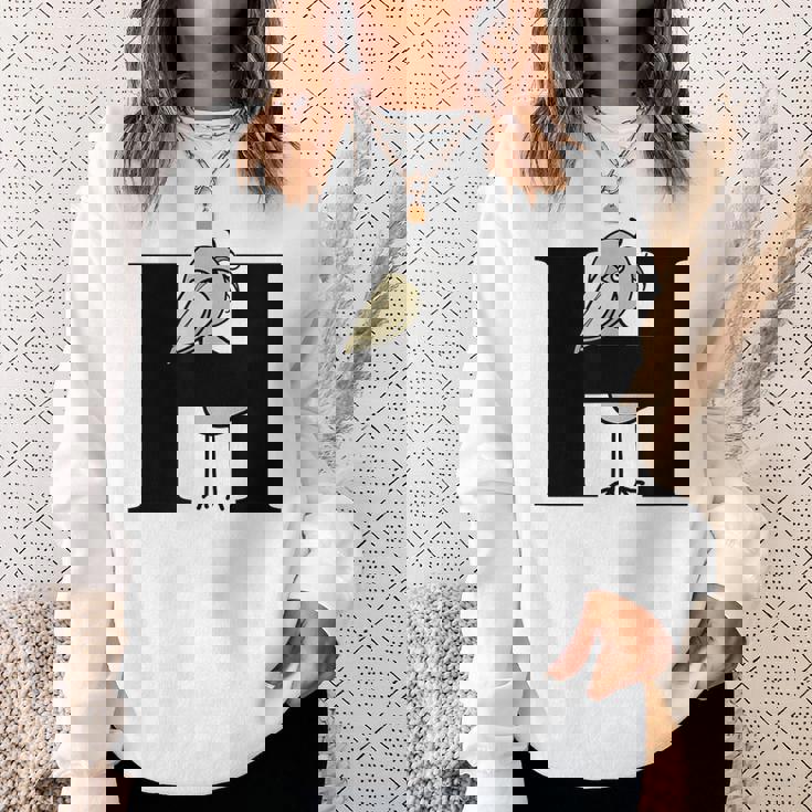 みんな大好きハシビロコウ 動かない鳥 はしび郎クラブ Hアルファベット ロゴ スウェットシャツ 彼女への贈り物