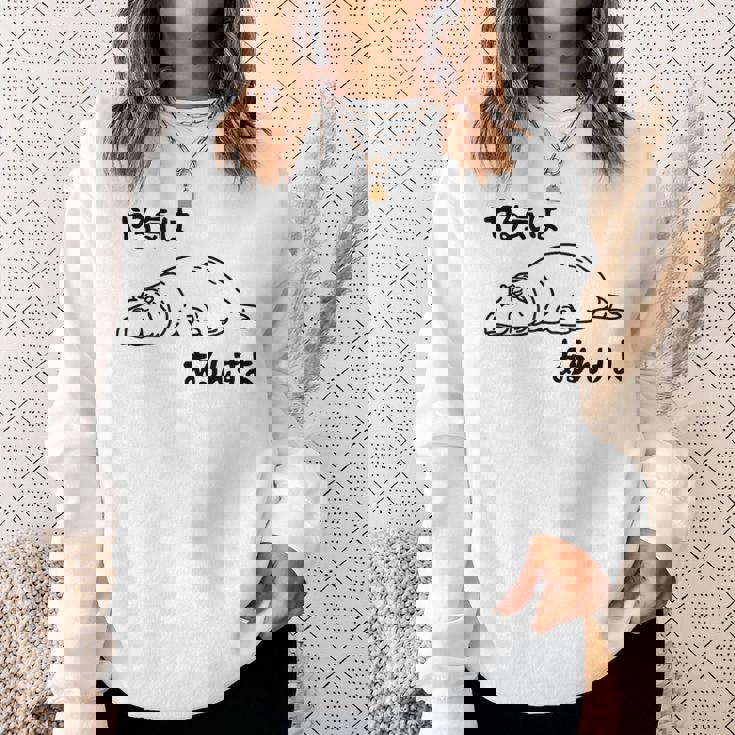 やる気はあるんすよ カバ ジョーク かわいい 動物好き ギャグ好き ジョーク好き ギャグ おもしろ ネタ スウェットシャツ 彼女への贈り物