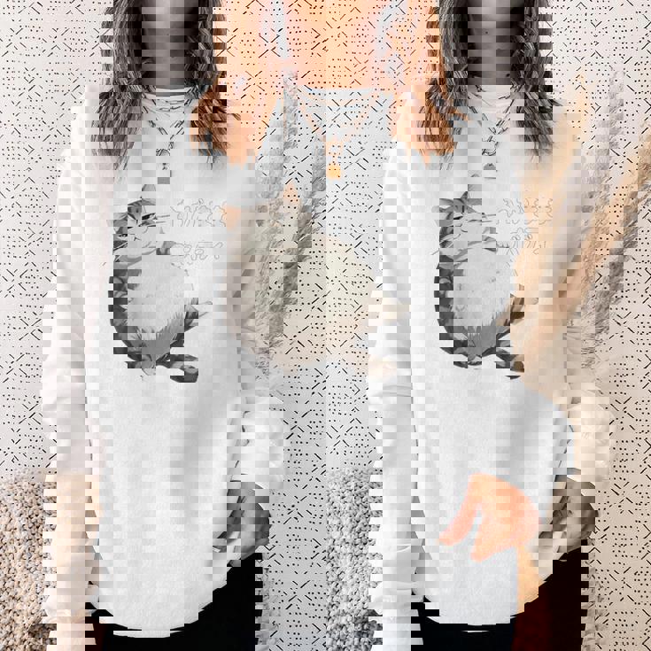 わがままボディ 猫 ねこ 太ったねこ ぽっちゃり 好ねこき かわいい おもしろ 面白い スウェットシャツ 彼女への贈り物