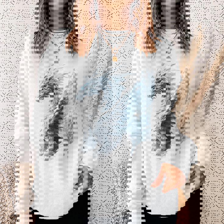 アイスドラゴン グラフィック 神話アート アイスドラゴン スウェットシャツ 彼女への贈り物