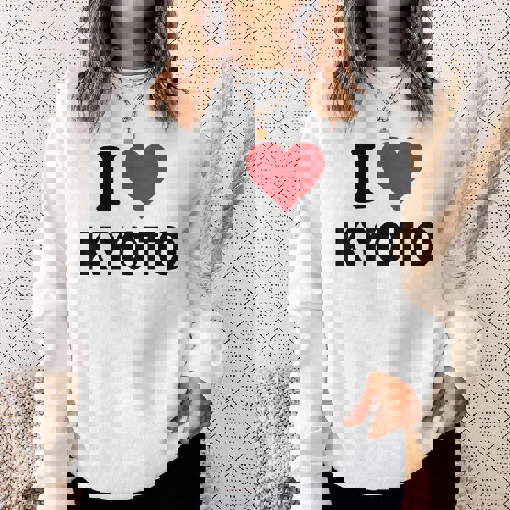 アイハート 京都 日本ラブ 日本土産 スウェットシャツ 彼女への贈り物