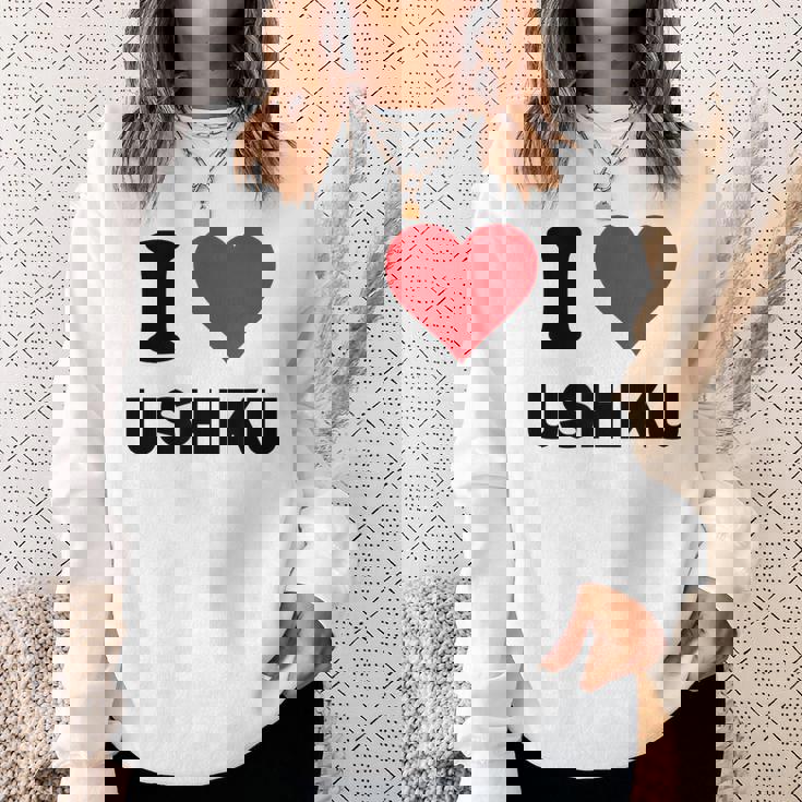 アイハート 牛久ジャパン ラブ 日本土産 スウェットシャツ 彼女への贈り物