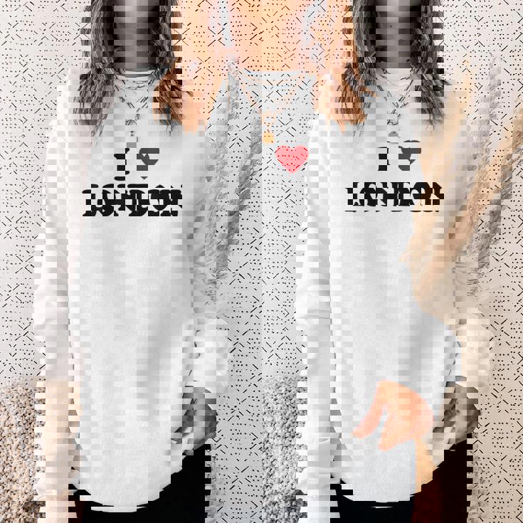 アイハートイギリスシティ-アイラブロンドン スウェットシャツ 彼女への贈り物