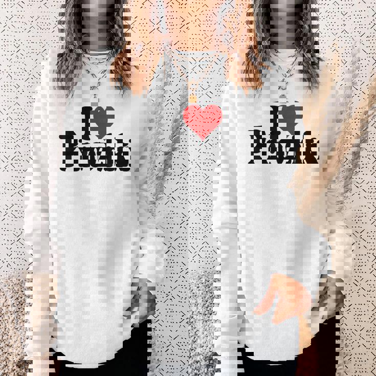 アイラブハートピロシキピロシキ スウェットシャツ 彼女への贈り物