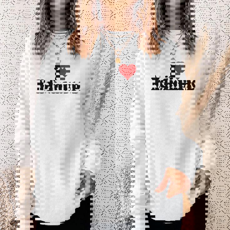 アイラブハートメルボルンオーストラリア スウェットシャツ 彼女への贈り物