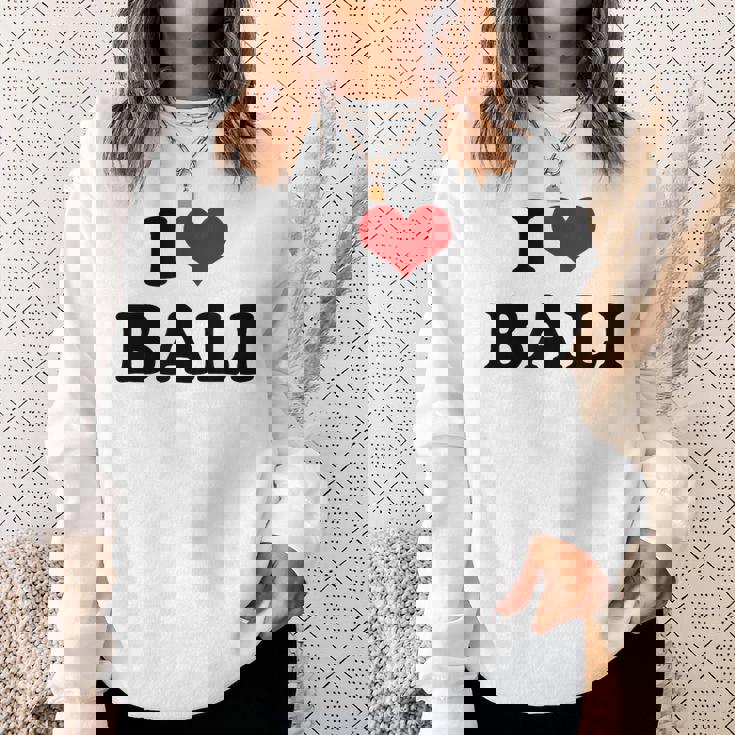 アイラブバリハートバリバケーション スウェットシャツ 彼女への贈り物