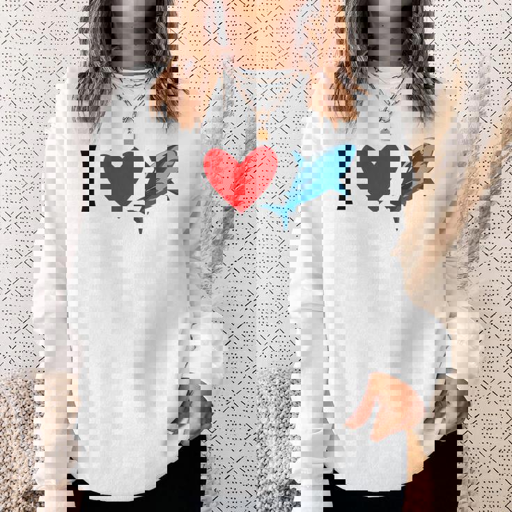 アイ・ラブ・シャークス スウェットシャツ 彼女への贈り物