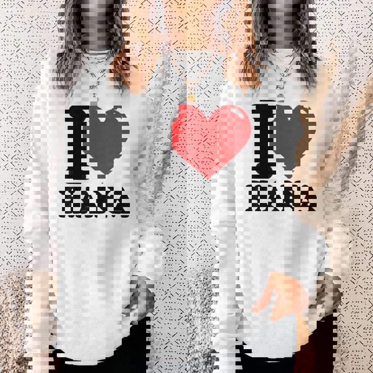 アイ・ラブ・ハナ スウェットシャツ 彼女への贈り物