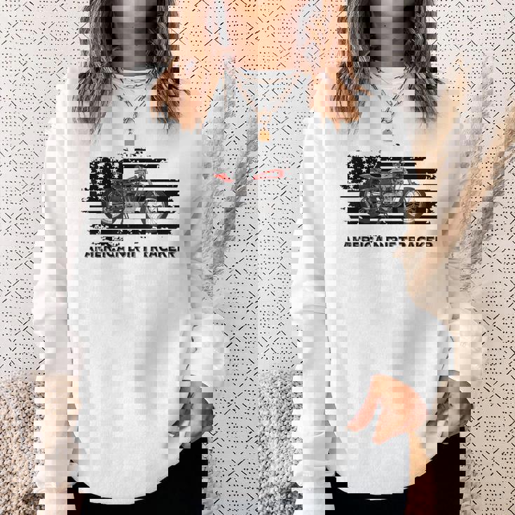 アメリカンダートトラッカー フラットトラックレーサー ダートトラック メンズ ボーイズ スウェットシャツ 彼女への贈り物