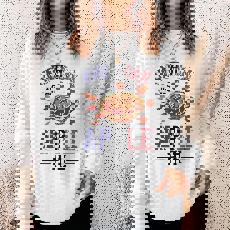 アメリカ国旗-アメリカン・アズ・アップルパイ スウェットシャツ 彼女への贈り物