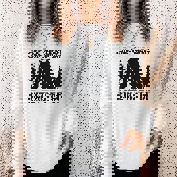 アルパカ キャンプ 恋人 テント キャンパー 行楽 キャンプ アルパカ 長袖tシャツ スウェットシャツ 彼女への贈り物