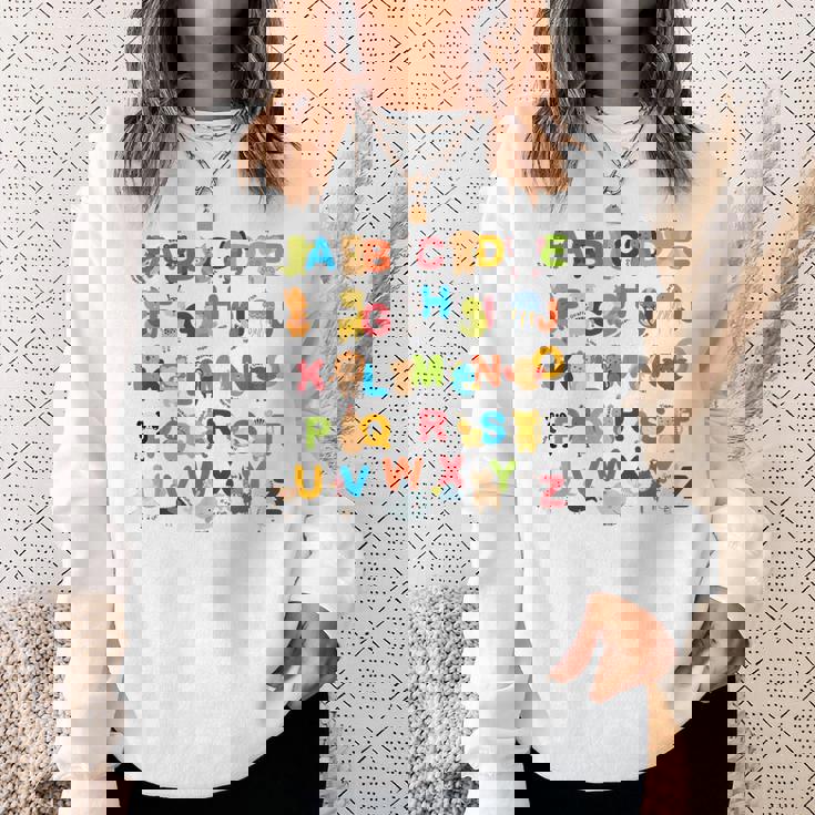 アルファベット動物学習abc キュート キッズ 教育 小道具 スウェットシャツ 彼女への贈り物