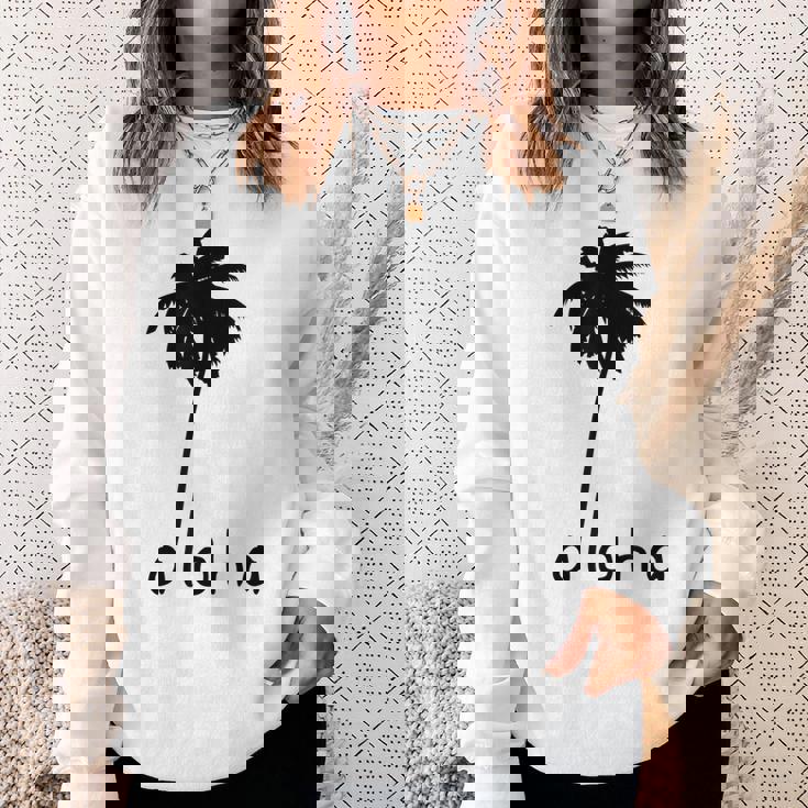 アロハ ハワイ ハワイアン ヤシの木 スウェットシャツ 彼女への贈り物