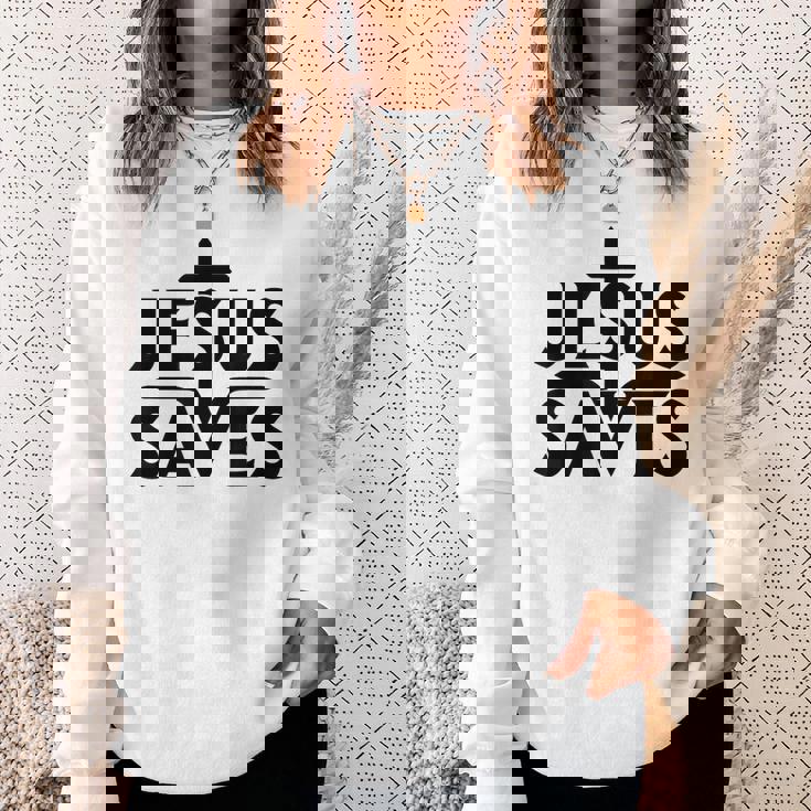 イエス・キリスト教徒を救う スウェットシャツ 彼女への贈り物