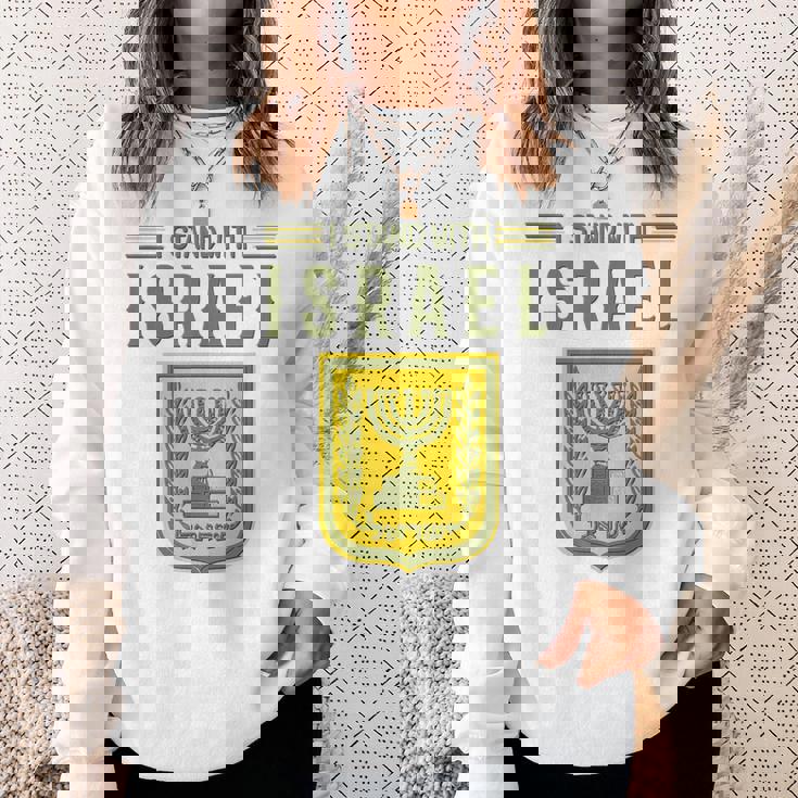 イスラエルシャツ サポート イスラエルスタンド イスラエル国旗付き スウェットシャツ 彼女への贈り物