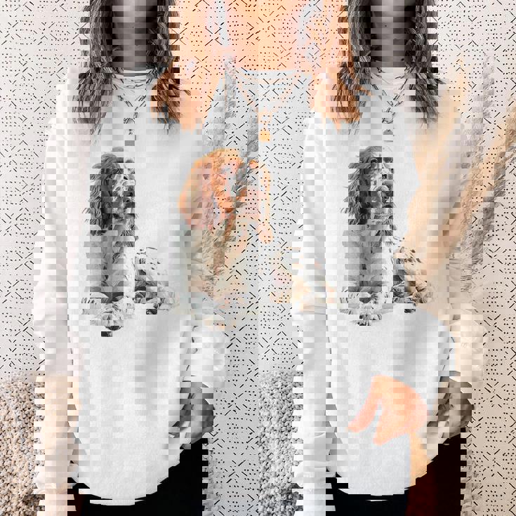 イングリッシュセッター 犬 モチーフ ペット アートワーク イングリッシュセッター スウェットシャツ 彼女への贈り物