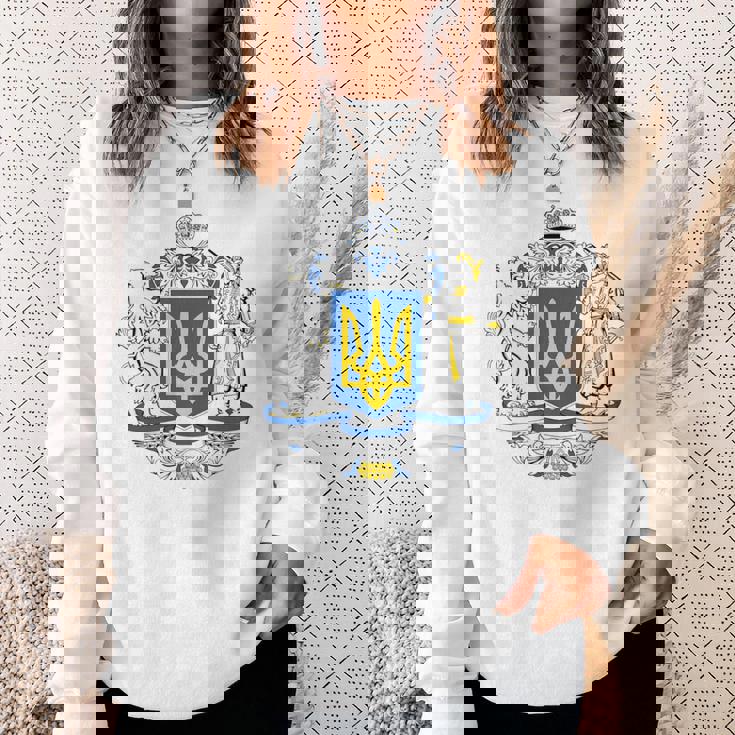 ウクライナ ウクライナ国旗 トラディショナル 長袖tシャツ スウェットシャツ 彼女への贈り物