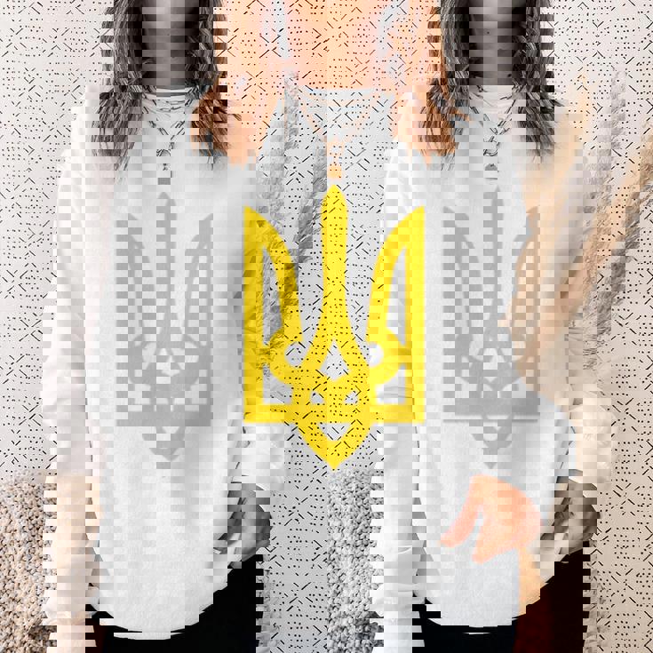 ウクライナ大統領 ヴォロディミル・ゼレンスキー ウクライナ・トライデント 長袖tシャツ スウェットシャツ 彼女への贈り物