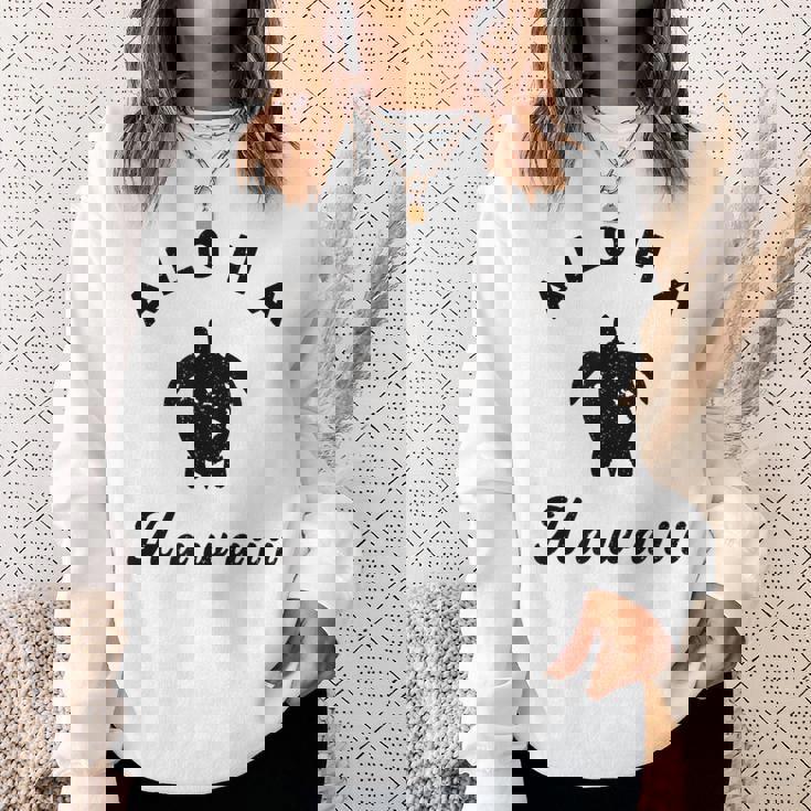 ウミガメ アロハ ハワイ Hi ハワイアンアイランド ホヌ ビンテージ クール スウェットシャツ 彼女への贈り物